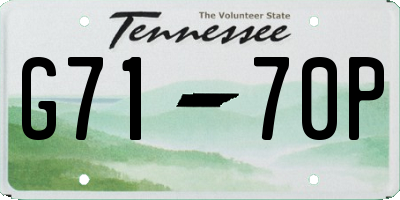 TN license plate G7170P