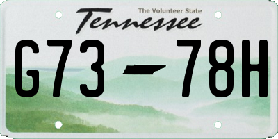 TN license plate G7378H