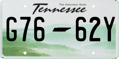TN license plate G7662Y