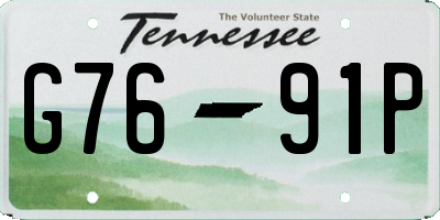 TN license plate G7691P