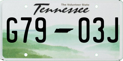 TN license plate G7903J