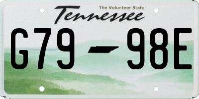 TN license plate G7998E