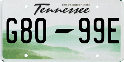 TN license plate G8099E