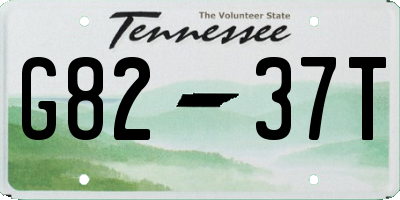 TN license plate G8237T