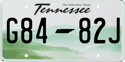 TN license plate G8482J