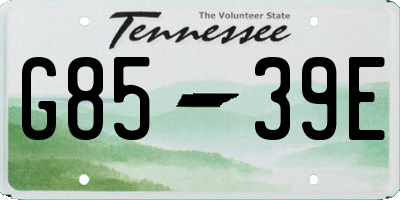 TN license plate G8539E