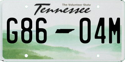 TN license plate G8604M