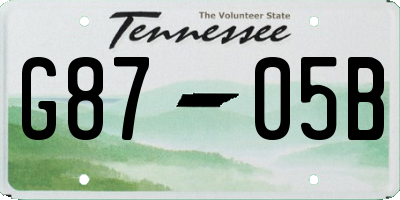 TN license plate G8705B