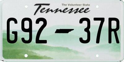 TN license plate G9237R