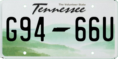 TN license plate G9466U