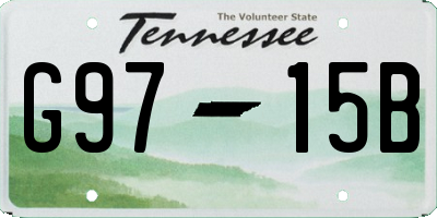 TN license plate G9715B