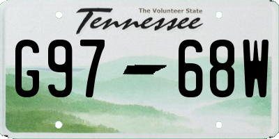 TN license plate G9768W