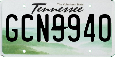 TN license plate GCN9940