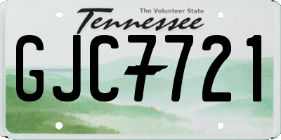 TN license plate GJC7721