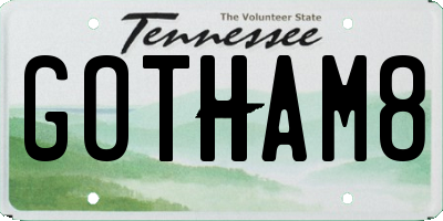 TN license plate GOTHAM8