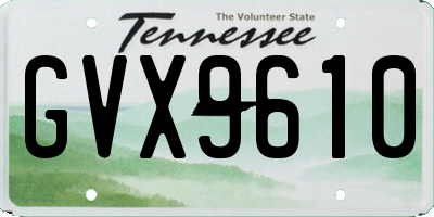 TN license plate GVX9610