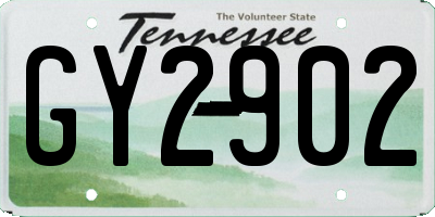 TN license plate GY2902