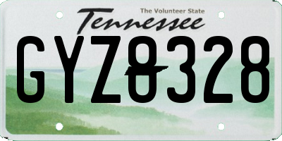 TN license plate GYZ8328