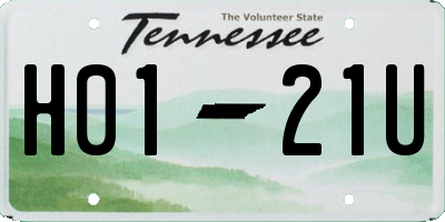 TN license plate H0121U