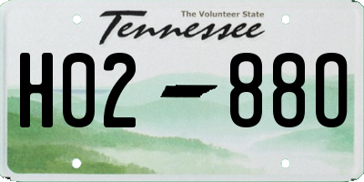 TN license plate H0288O