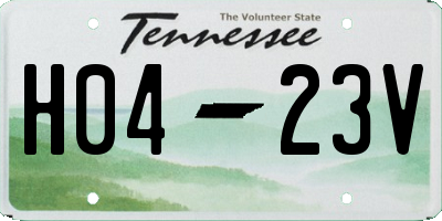 TN license plate H0423V