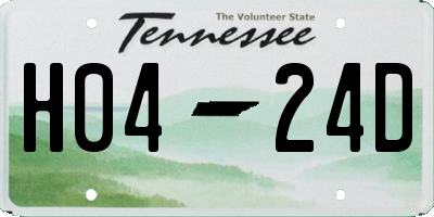 TN license plate H0424D