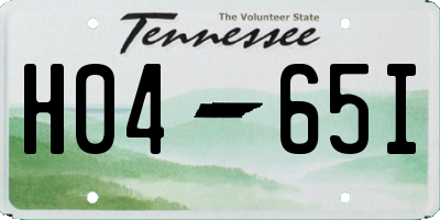 TN license plate H0465I