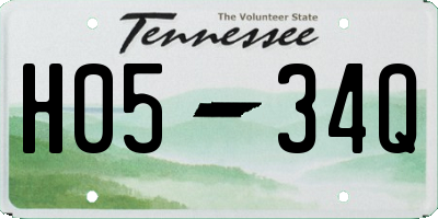 TN license plate H0534Q