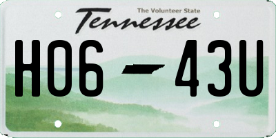 TN license plate H0643U