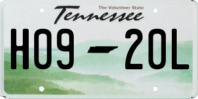 TN license plate H0920L