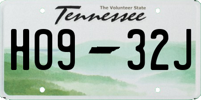 TN license plate H0932J