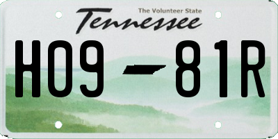 TN license plate H0981R