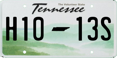 TN license plate H1013S