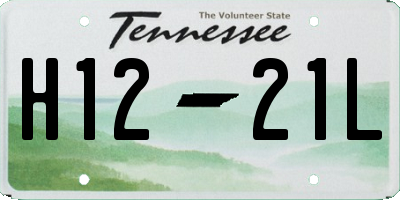 TN license plate H1221L