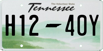 TN license plate H1240Y