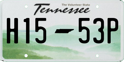TN license plate H1553P