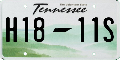 TN license plate H1811S