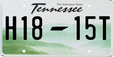TN license plate H1815T