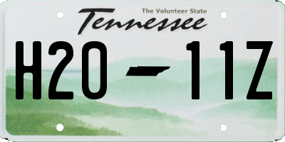 TN license plate H2011Z