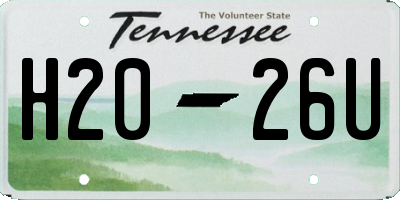 TN license plate H2026U