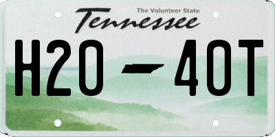 TN license plate H2040T