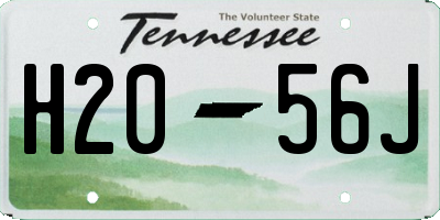 TN license plate H2056J