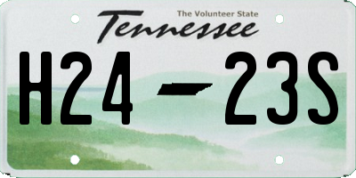 TN license plate H2423S