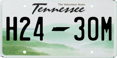 TN license plate H2430M