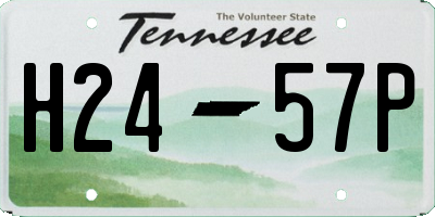TN license plate H2457P