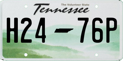 TN license plate H2476P