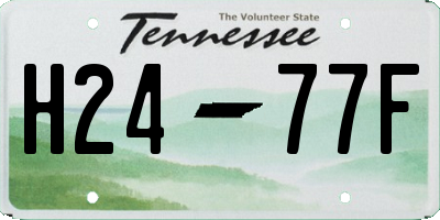 TN license plate H2477F