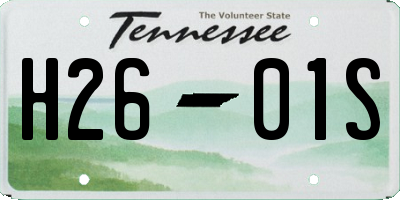 TN license plate H2601S