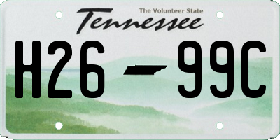 TN license plate H2699C