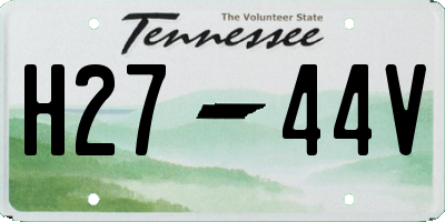 TN license plate H2744V